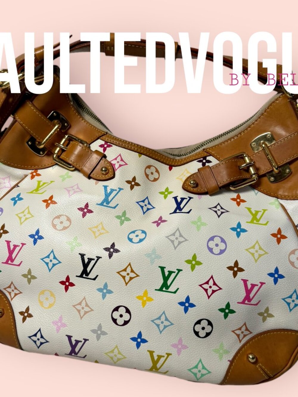 ✨ Louis Vuitton Lodge PM White Multicolore Murakami Hobo Bag ✨